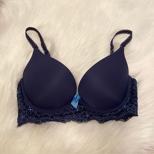 Women's Aerie Navy Blue Padded Push-Up Bra. Size 36C.